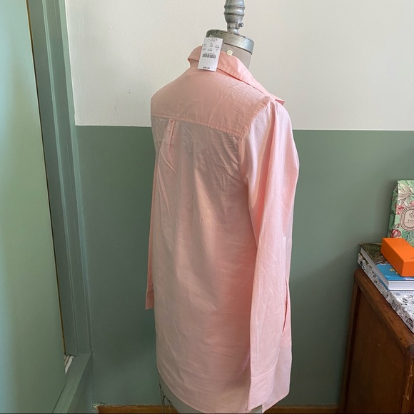J Crew - pink tunic Toluca popover button down shirt NWT - Picture 9 of 16